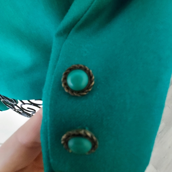 Emerald Green Vintage Wool Blazer size 10.   Braemar by Jeremy Scott - Picture 6 of 8
